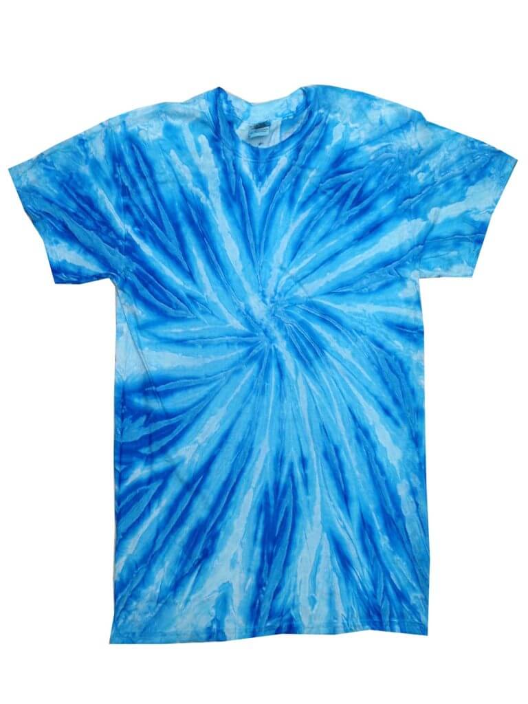 Neon Blue Twist Tie-Dye T-Shirts Adult | Zandy's Bargains