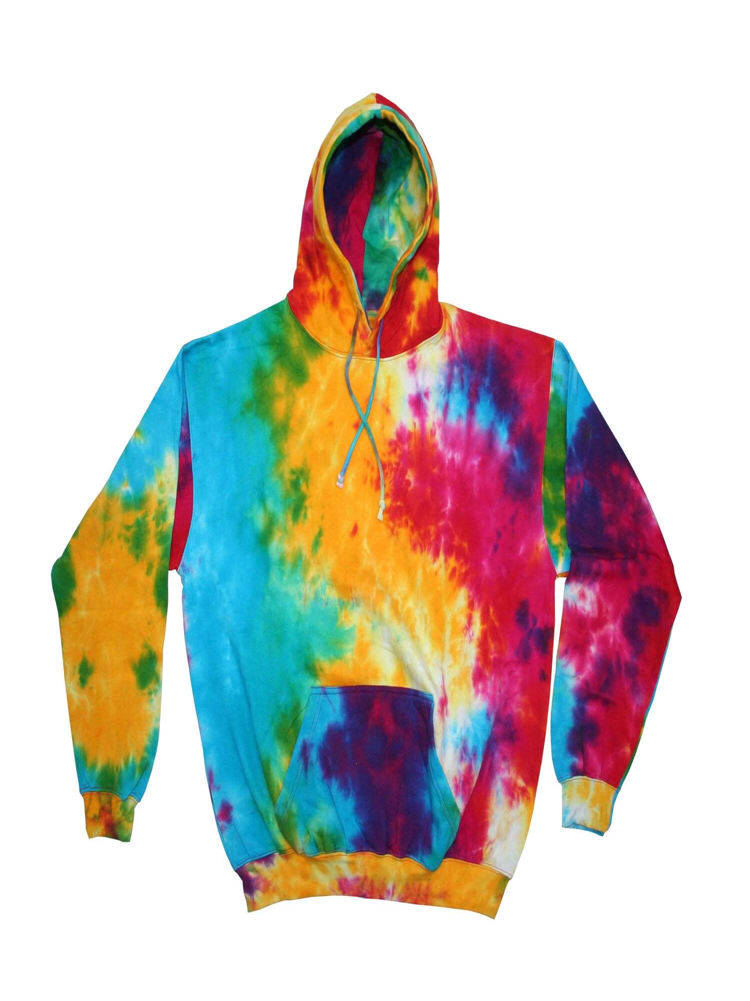 Multi Rainbow Tie-Dye Hoodies Sweatshirts Adult | Zandy's Bargains